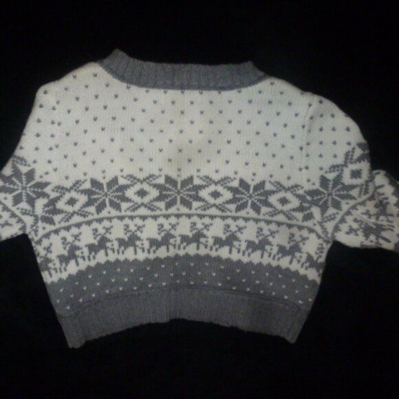 Decree Knit Button Cardigan Sweater -Deer Reindeer Snowflake Winter theme Sz XXL - Picture 3 of 12